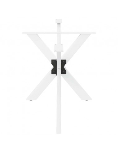 Tavolo da Pranzo con Gamba a Forma di Ragno Bianco Acciaio