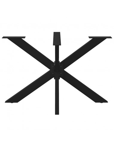 Tavolo da Pranzo con Gamba a Forma di Ragno Nero Acciaio