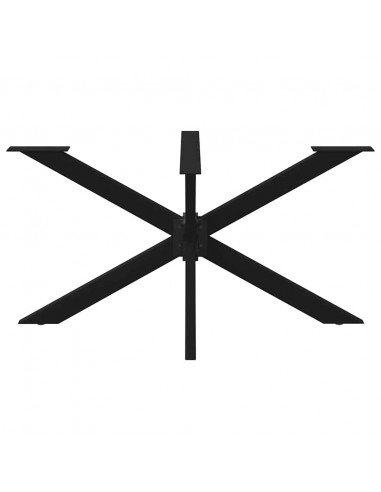 Gamba per Tavolo da Pranzo a Forma di Ragno Nero 150x78x(72-73) cm Acciaio