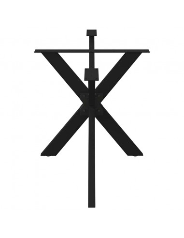 Gamba per Tavolo da Pranzo a Forma di Ragno Nero 150x78x(72-73) cm Acciaio