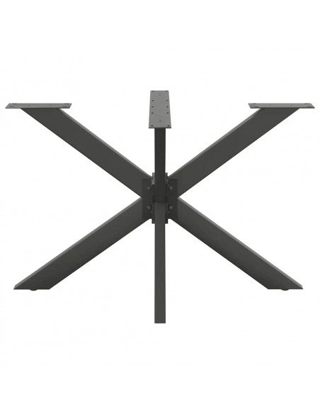 Gamba per Tavolo da Pranzo a Forma di Ragno Antracite 120x68x(72-73) cm Acciaio