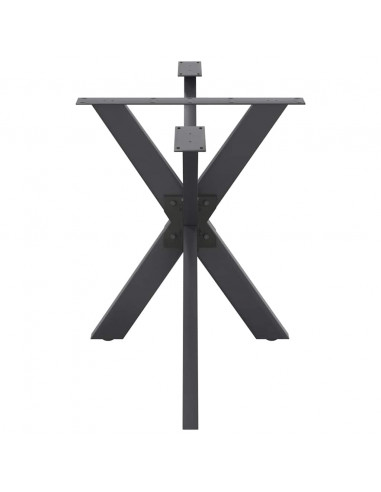 Gamba per Tavolo da Pranzo a Forma di Ragno Antracite 120x68x(72-73) cm Acciaio