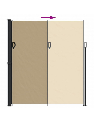 Tenda da Sole Laterale Retrattile Beige 220x300 cm