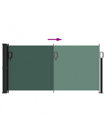 Tenda da Sole Laterale Retrattile Verde Scuro 100x300 cm