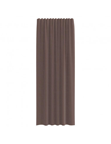 Tende in Voile con Linguetta 2 pz Marrone