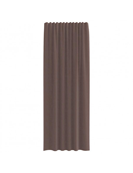 Tende in Voile con Linguetta 2 pz Marrone