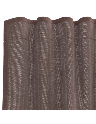 Tende in Voile con Linguetta 2 pz Marrone