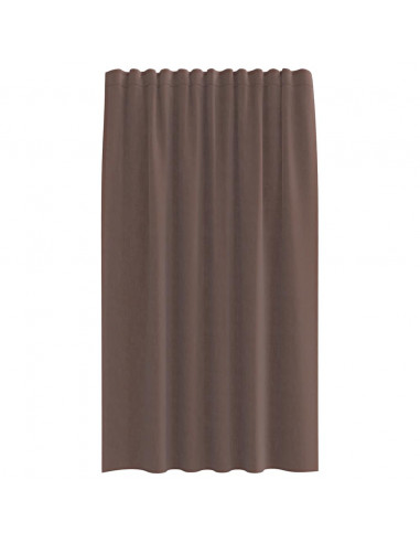 Tende in Voile con Linguetta 2 pz Marrone
