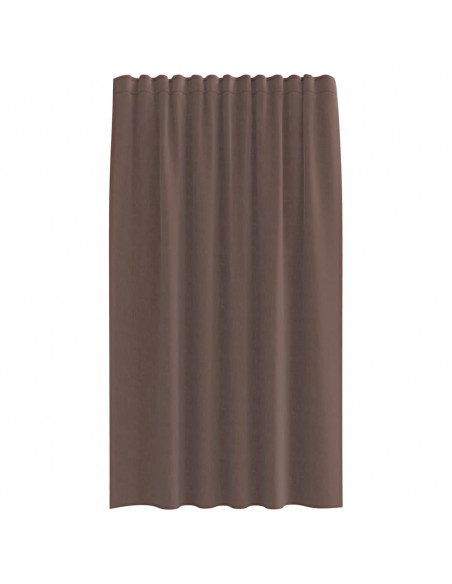 Tende in Voile con Linguetta 2 pz Marrone