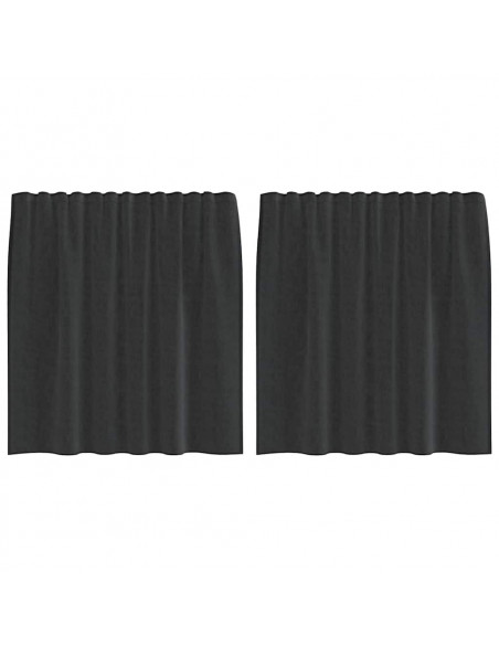 Tende in Voile con Linguetta 2 pz Nero