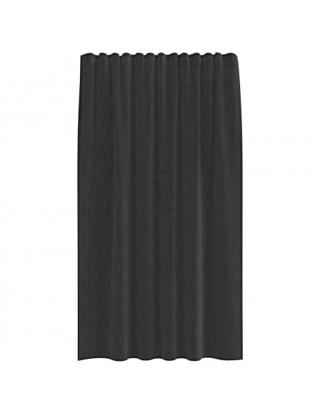 Tende in Voile con Linguetta 2 pz Nero