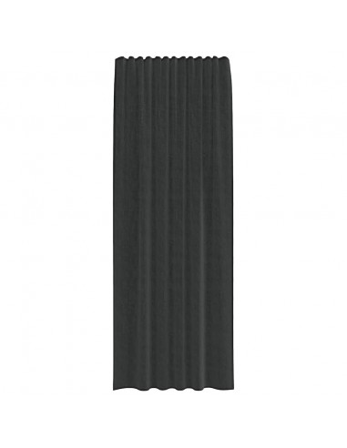 Tende in Voile con Linguetta 2 pz Nero