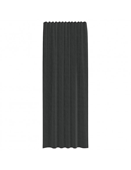 Tende in Voile con Linguetta 2 pz Nero