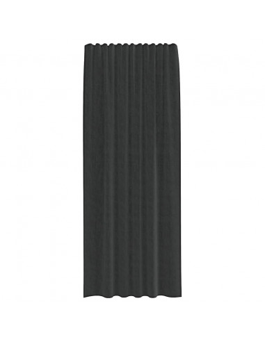 Tende in Voile con Linguetta 2 pz Nero