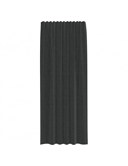 Tende in Voile con Linguetta 2 pz Nero