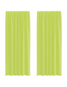 Tende in Voile con Linguetta 2 pz Verde Mela 2