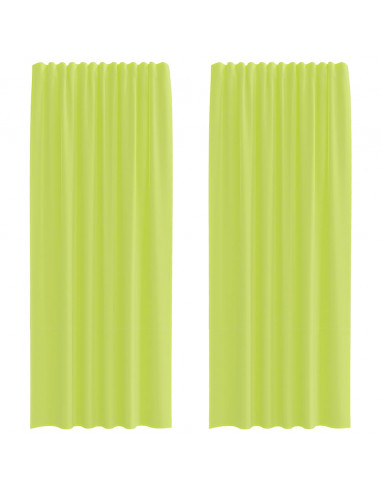 Tende in Voile con Linguetta 2 pz Verde Mela