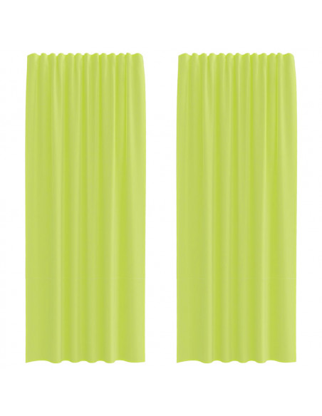 Tende in Voile con Linguetta 2 pz Verde Mela