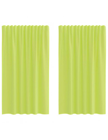 Tende in Voile con Linguetta 2 pz Verde Mela