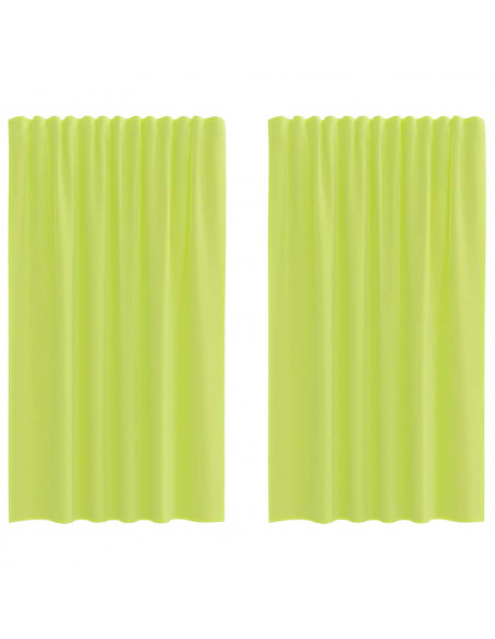 Tende in Voile con Linguetta 2 pz Verde Mela