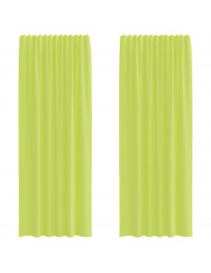 Tende in Voile con Linguetta 2 pz Verde Mela 2