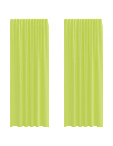 Tende in Voile con Linguetta 2 pz Verde Mela