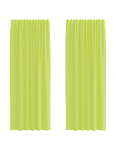 Tende in Voile con Linguetta 2 pz Verde Mela