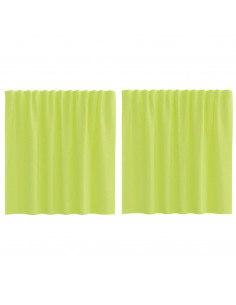 Tende in Voile con Linguetta 2 pz Verde Mela 2