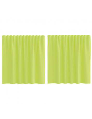 Tende in Voile con Linguetta 2 pz Verde Mela
