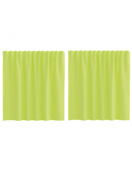 Tende in Voile con Linguetta 2 pz Verde Mela