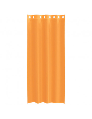 Tende in Voile con Occhielli 2 pz Arancio 140x225 cm