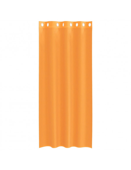 Tende in Voile con Occhielli 2 pz Arancio 140x245 cm