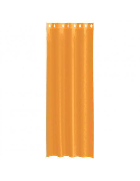 Tende in Voile con Occhielli 2 pz Arancio 140x260 cm