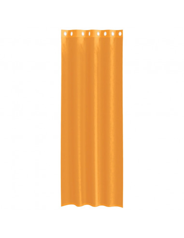 Tende in Voile con Occhielli 2 pz Arancio 140x300 cm