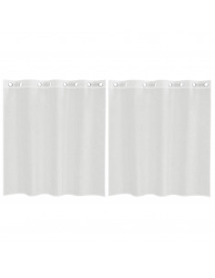Tende in Voile con Occhielli 2 pz Bianco 2