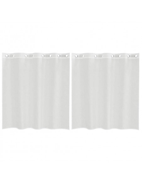 Tende in Voile con Occhielli 2 pz Bianco