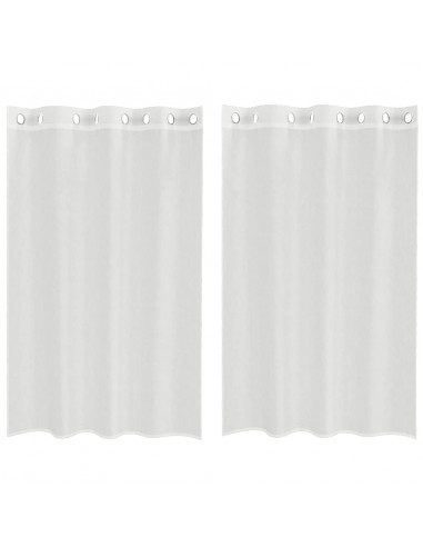 Tende in Voile con Occhielli 2 pz Bianco