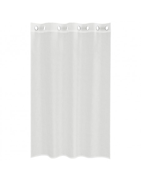 Tende in Voile con Occhielli 2 pz Bianco