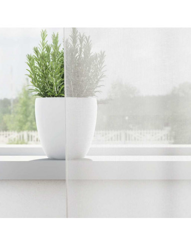 Tende in Voile con Occhielli 2 pz Bianco