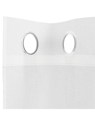 Tende in Voile con Occhielli 2 pz Bianco