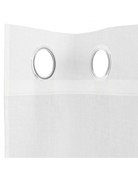 Tende in Voile con Occhielli 2 pz Bianco