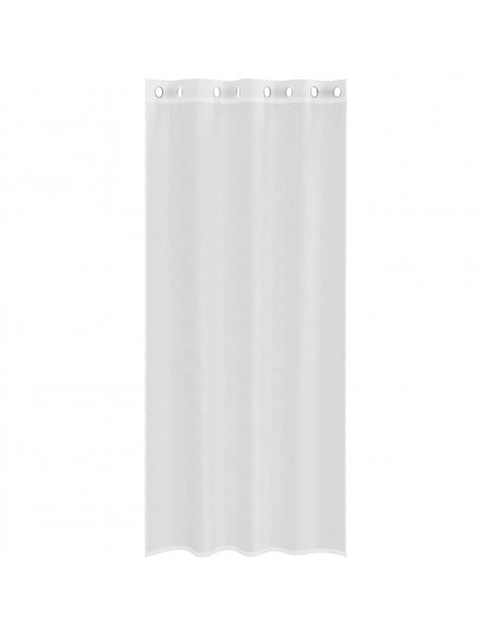 Tende in Voile con Occhielli 2 pz Bianco