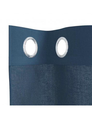 Tende in Voile con Occhielli 2 pz Blu Reale