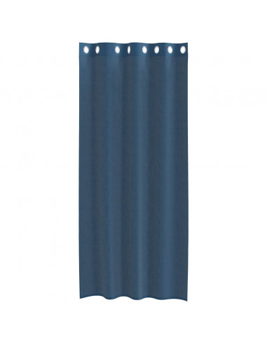 Tende in Voile con Occhielli 2 pz Blu Reale