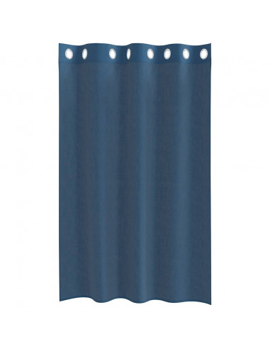 Tende in Voile con Occhielli 2 pz Blu Reale