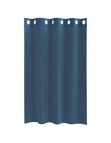 Tende in Voile con Occhielli 2 pz Blu Reale