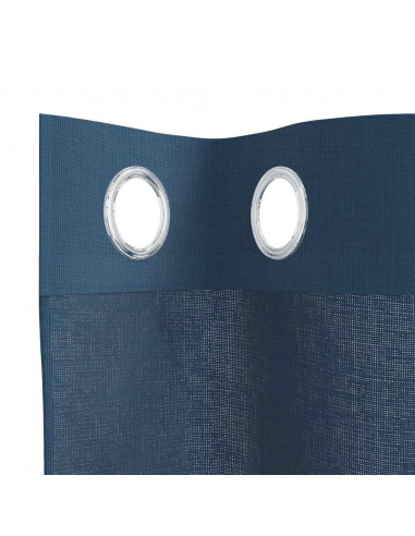 Tende in Voile con Occhielli 2 pz Blu Reale