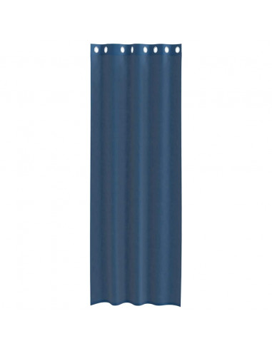 Tende in Voile con Occhielli 2 pz Blu Reale