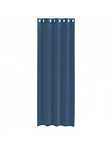 Tende in Voile con Occhielli 2 pz Blu Reale
