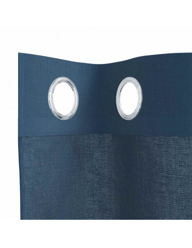 Tende in Voile con Occhielli 2 pz Blu Reale